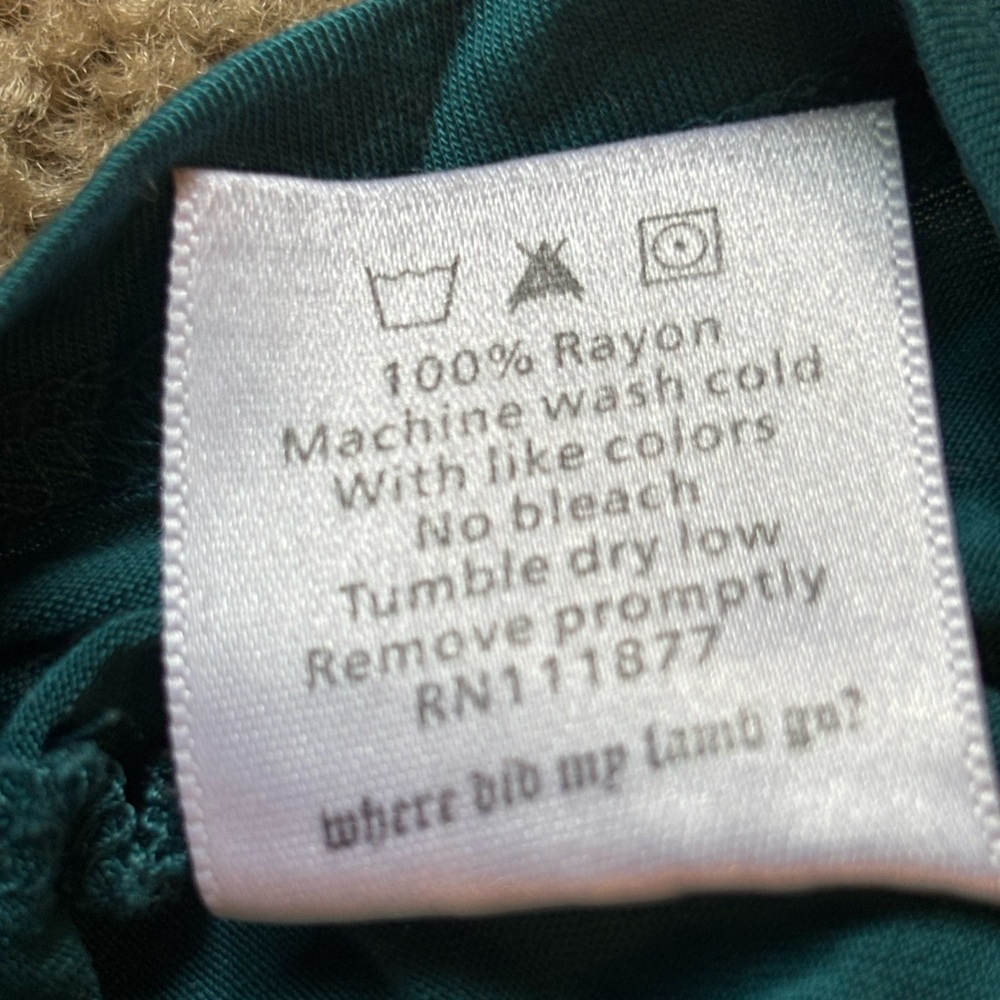 L.A.M.B. Teal Tank Top with Pink Ribbon Graphic - Picture 5 of 5